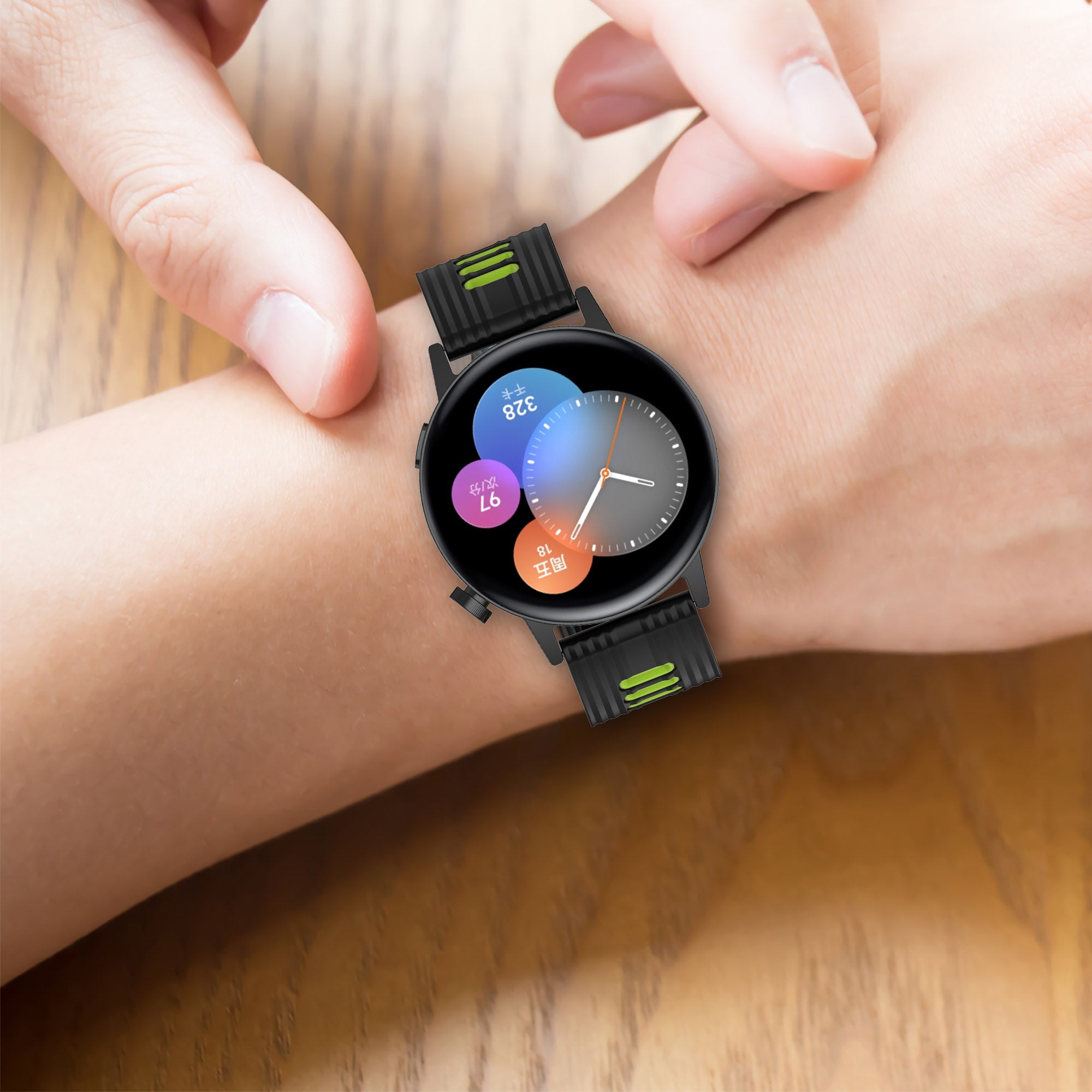 20mm Stripes Design Bi-color Silicone Soft Watch Band Adjustable Wrist Strap for Huawei Watch GT3 42mm Samsung Galaxy Watch4 40mm 44mm 20mm Stripes Design Bi-color Silicone Soft Watch Band Adjustable Wrist Strap for Huawei Watch GT3 42mm Samsung Galaxy Watch4 40mm 44mm